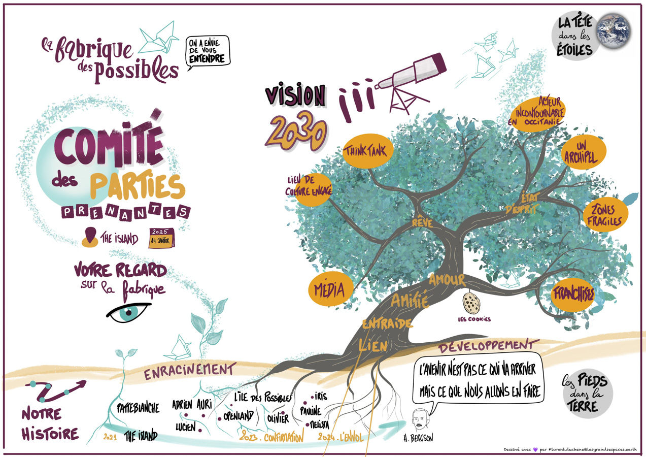 Facilitation graphique du Comité des Parties Prenantes de la Fabrique des Possibles